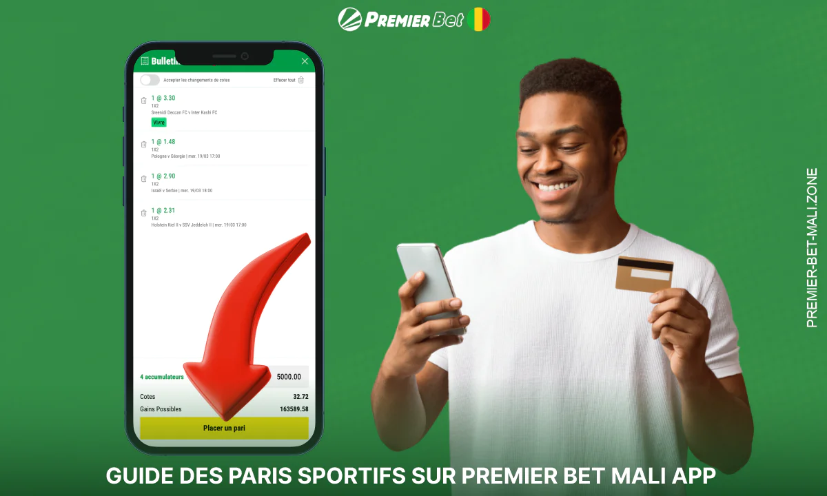 Les utilisateurs maliens de l'application Premier Bet peuvent parier sur divers événements sportifs et tournois mondiaux
