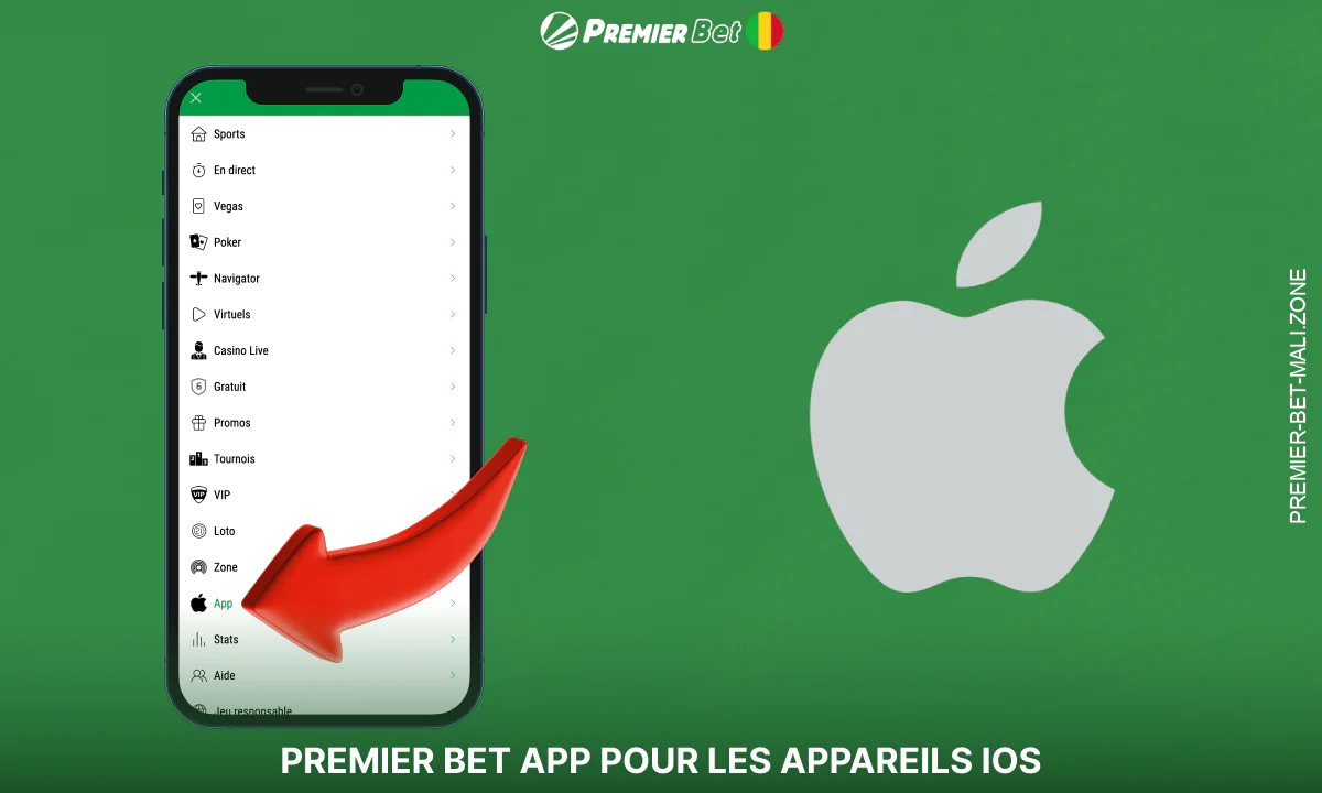 L'application mobile de Premier Bet pour iOS peut être installée sur les iPhones et les iPads