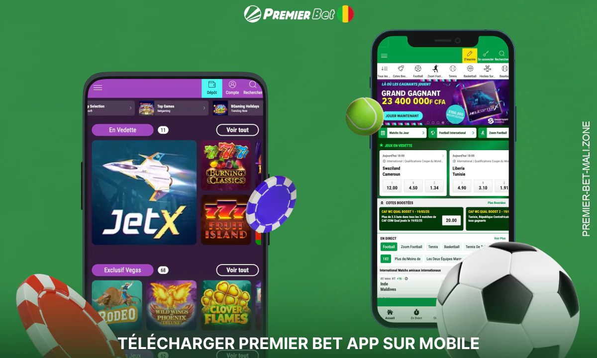 L'application mobile Premier Bet pour Android et iOS est disponible pour tous les utilisateurs du Mali